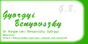 gyorgyi benyovszky business card